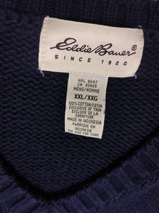 90s Eddie Bauer Navy Sweater Vest - Size XXL