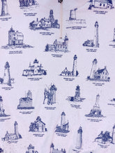 Load image into Gallery viewer, 80s Lighthouses &amp; Lakes Fuzzy Pullover - Size XL
