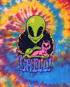 00s Chill Alien Tie-Dye T-Shirt - Size M
