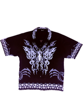 Load image into Gallery viewer, 90s Dragon Flame Button Up Shirt - Size XL
