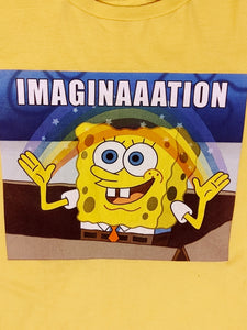 00s SpongeBob "Imagination" Rainbow T-shirt - Size 2XL