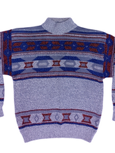 Load image into Gallery viewer, 80s High Neck &quot;Politikk&quot; Knit Sweater - Size M/L
