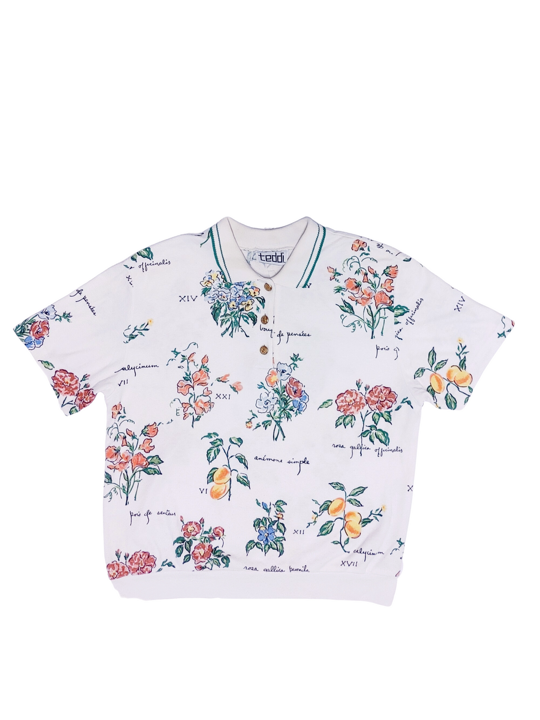 80s All the Flowers Top - Size M