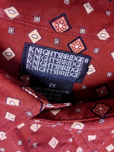 90s Knightsbridge Funky Geometric Button Up - Size 2XL