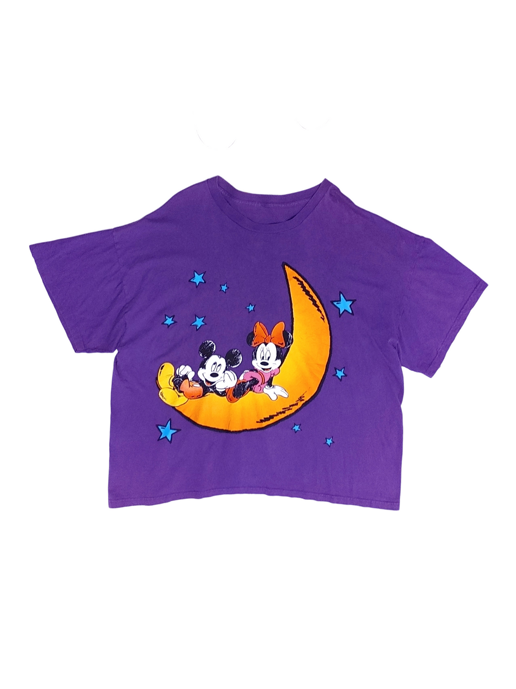 80s/90s Purple Mickey, Minnie and the Moon T-Shirt - Size XXL