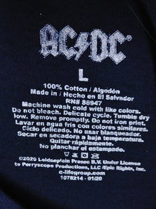00s AC/DC "Back in Black" Band T-Shirt - Size L