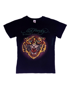 00s "Ed Hardy" Tiger Face T-Shirt - Size S