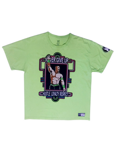 2014 "Never Give Up / You Can't See Me" John Cena T-shirt - Size XL