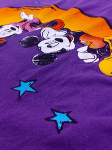 80s/90s Purple Mickey, Minnie and the Moon T-Shirt - Size XXL
