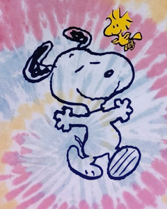 00s Tie Dye Happy Dancing Snoopy T-Shirt - Size XXXL
