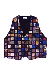 Load image into Gallery viewer, 80s &quot;We Be Bop&quot; Patchwork Style Vest - Size XL
