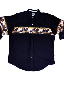 90s Iconic Horse Long Sleeve Button up - Size 2XL