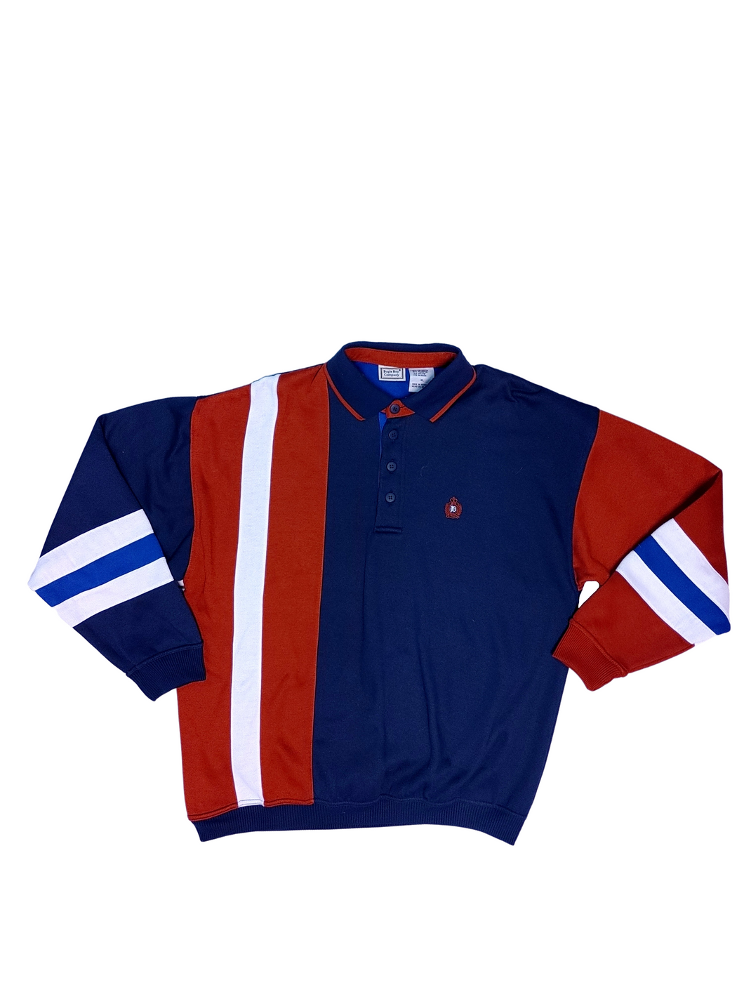 90s Bugle Boy Colour Block Polo Pullover - Size XL